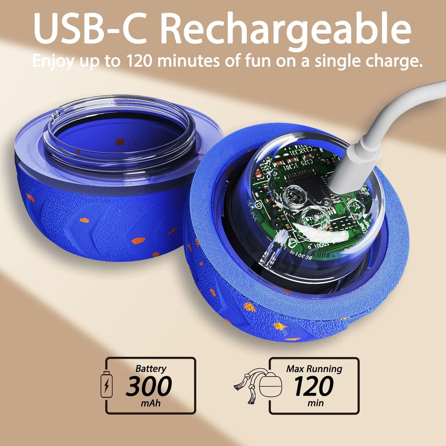 🔥 🔥 Wicked Ball Rolly Automatic Rotating Dog Toy