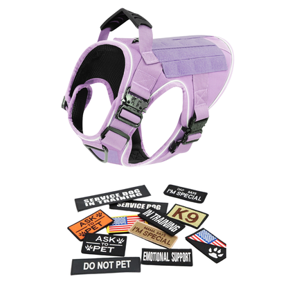 Tactical No-Pull Dog Harness (4 Metal Buckles)