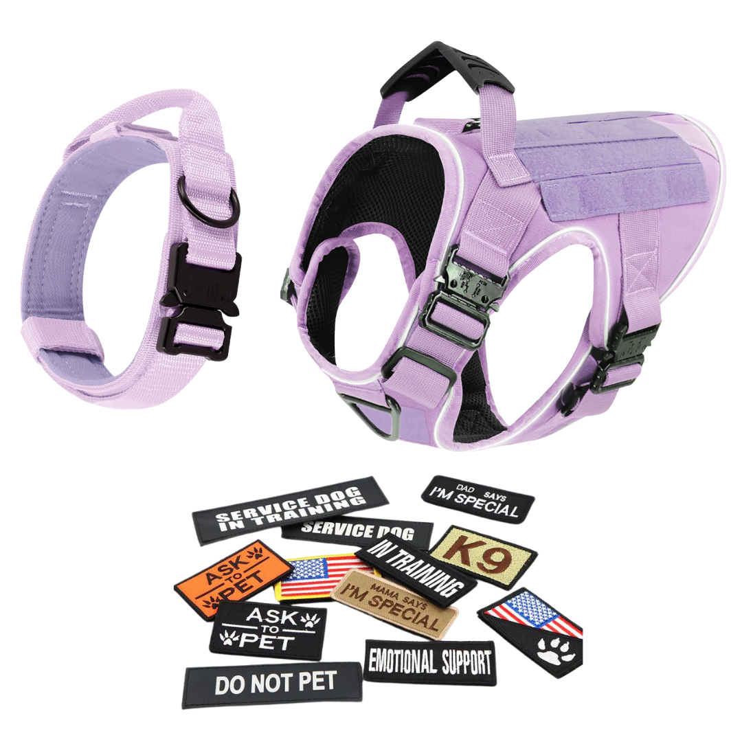 Tactical No-Pull Dog Harness (4 Metal Buckles)