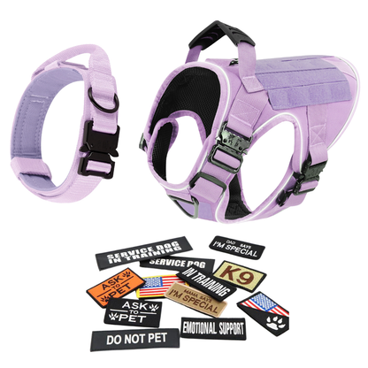 Tactical No-Pull Dog Harness (4 Metal Buckles)
