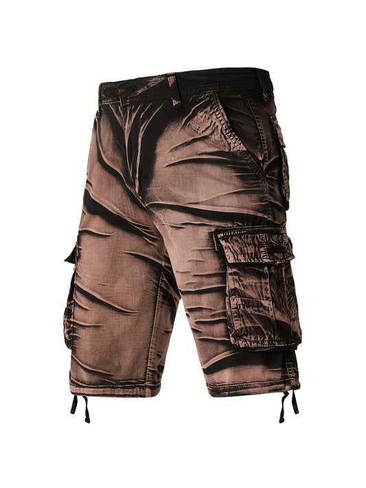 Camo Pattern Cotton Cargo Shorts