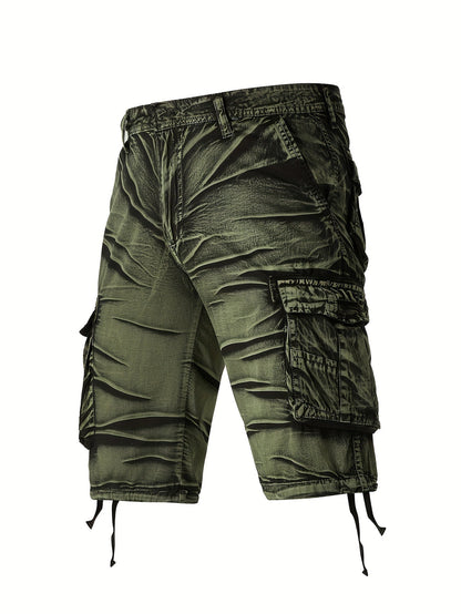 Camo Pattern Cotton Cargo Shorts
