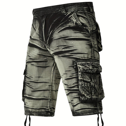 Camo Pattern Cotton Cargo Shorts