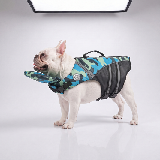 floaty - dog life jacket with head rest
