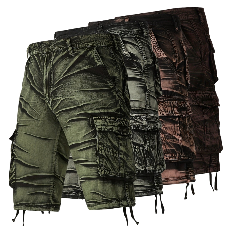 Camo Pattern Cotton Cargo Shorts