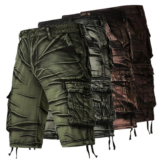 Camo Pattern Cotton Cargo Shorts