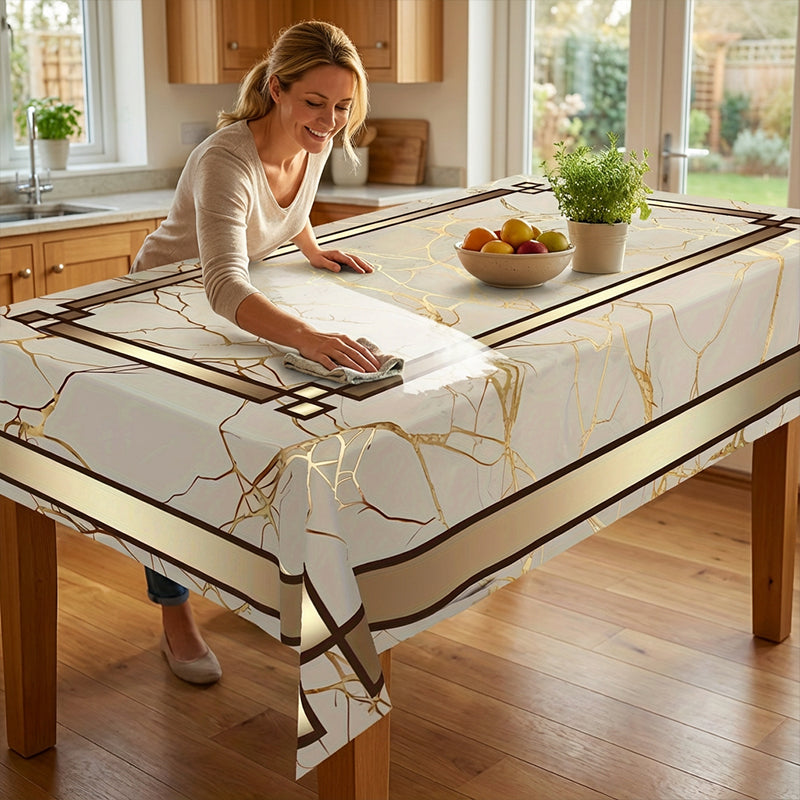 ⏳Limited-time 50% off⏰Waterproof Marble-Print Tablecloth🌩️
