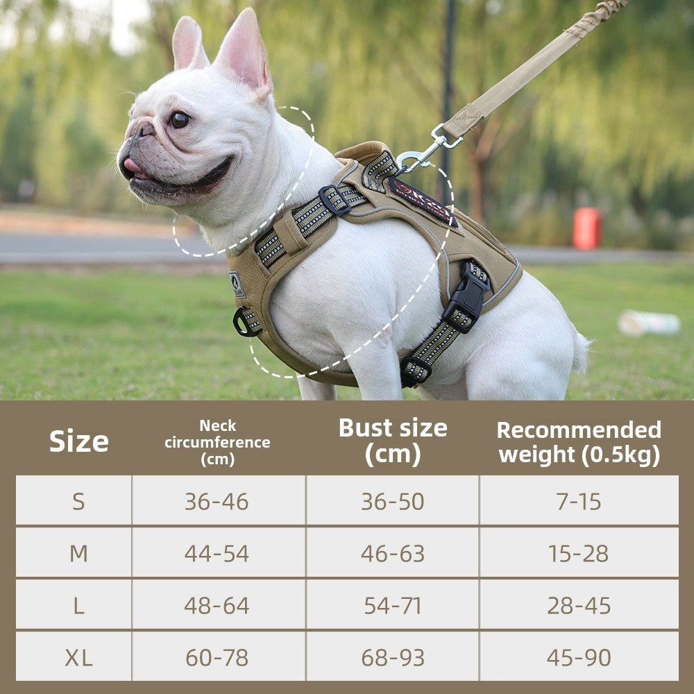 Dog Leash Vest Style Dog Harness Tactical Dog Harness Multifunctional tactical chest backpack