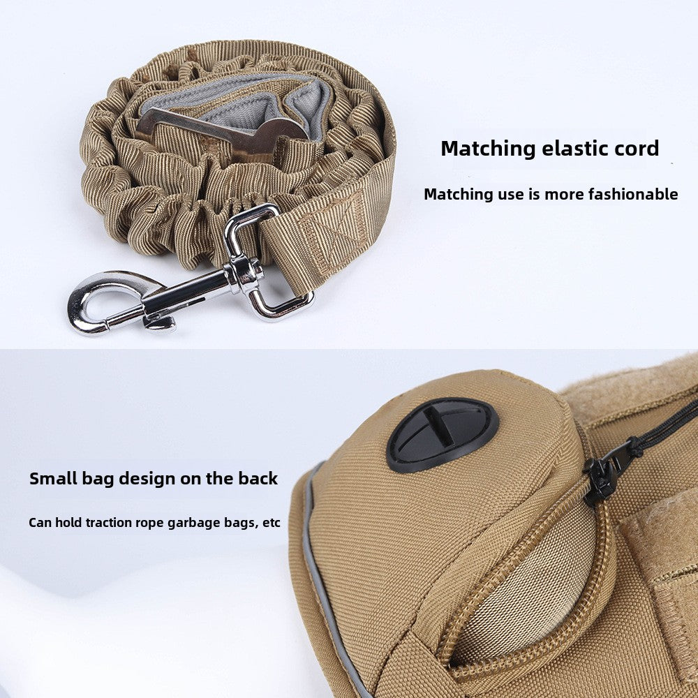 Dog Leash Vest Style Dog Harness Tactical Dog Harness Multifunctional tactical chest backpack