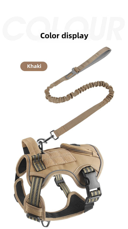 Dog Leash Vest Style Dog Harness Tactical Dog Harness Multifunctional tactical chest backpack